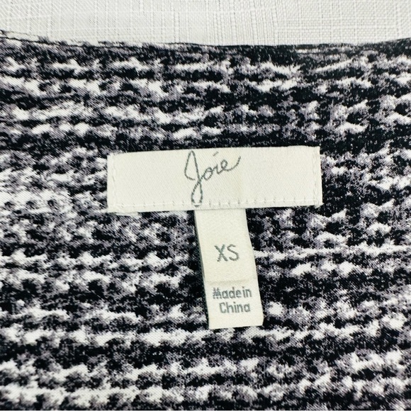 Joie size XS Black White Smocked Waist Mini Dress - Picture 14 of 14